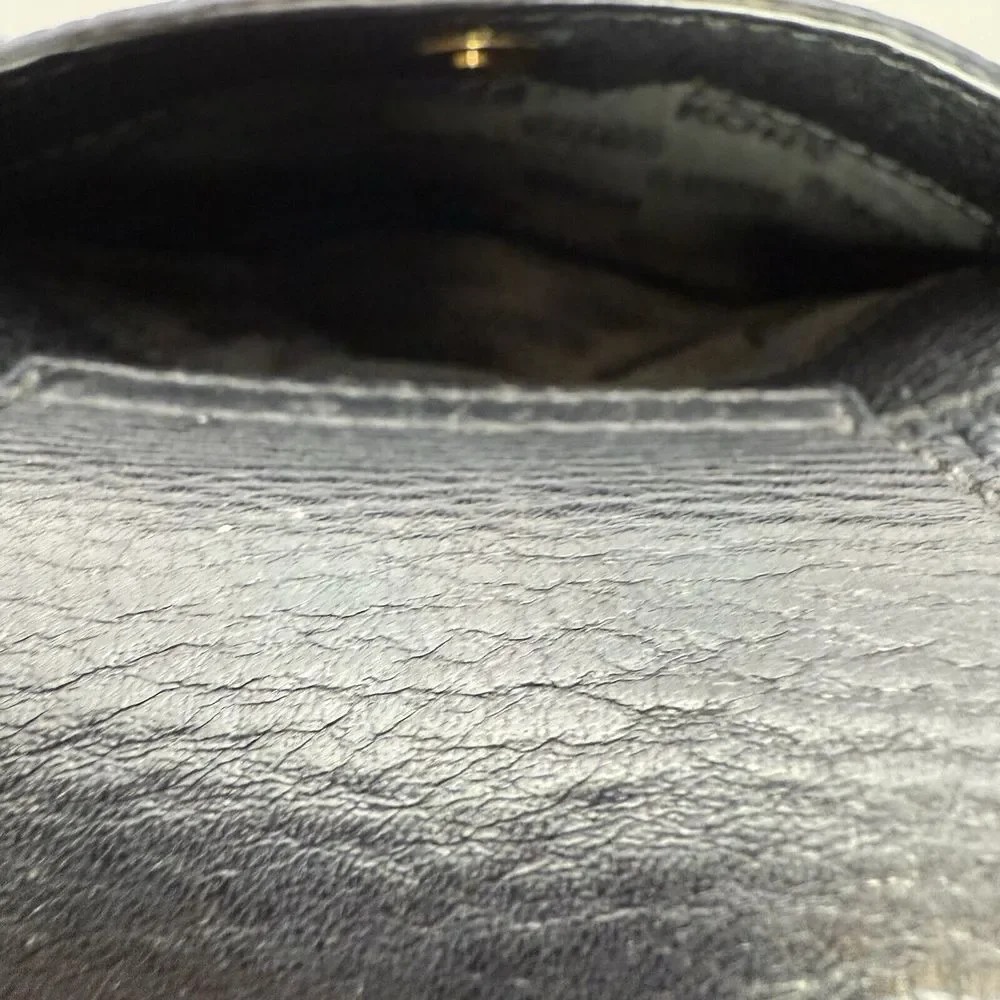 Michael Kors Pebbled Black Leather Bag With Gold Colored Logo Engraved‎ Hardware